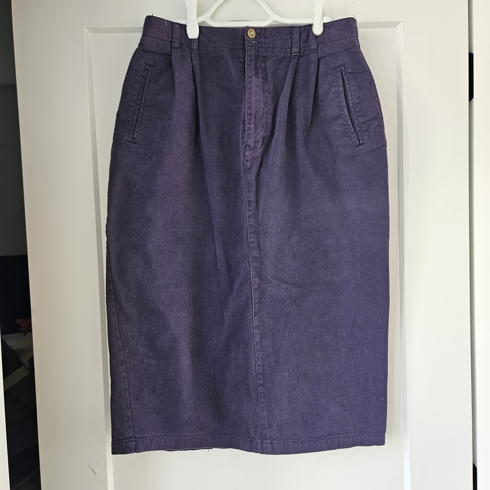 Vintage Deep Purple Pencil Skirt